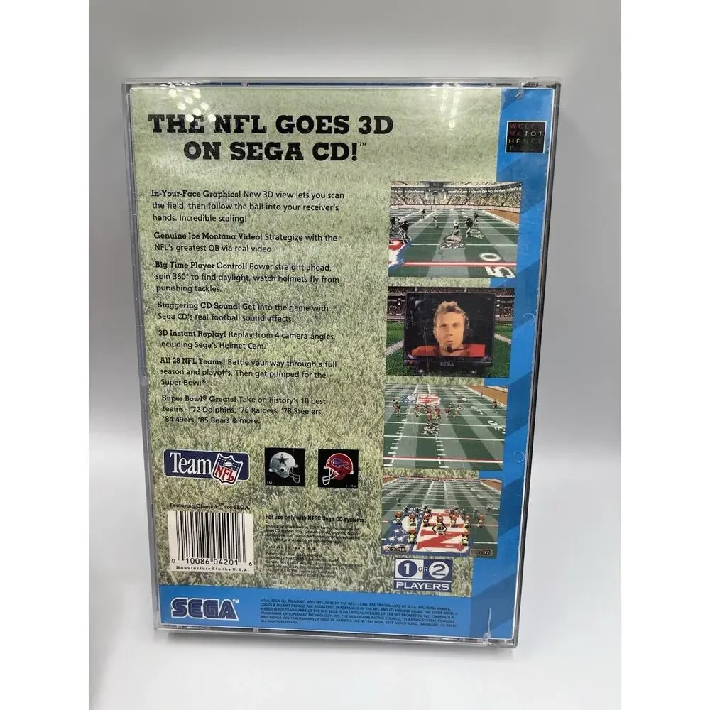 Joe Montana's NFL Football (Sega CD, 1993) Complete CIB